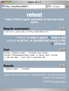Ajaxy regex tester in Python: retest